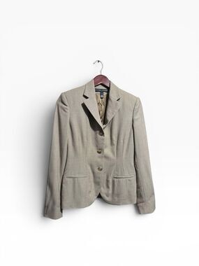 Ralph Lauren Black Label Blazer Women’s 4 Wool Cashmere Houndstooth Jacket